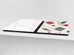 HUGE TEMPERED GLASS COOKTOP COVER - DD30 Christmas Series: Santa chick