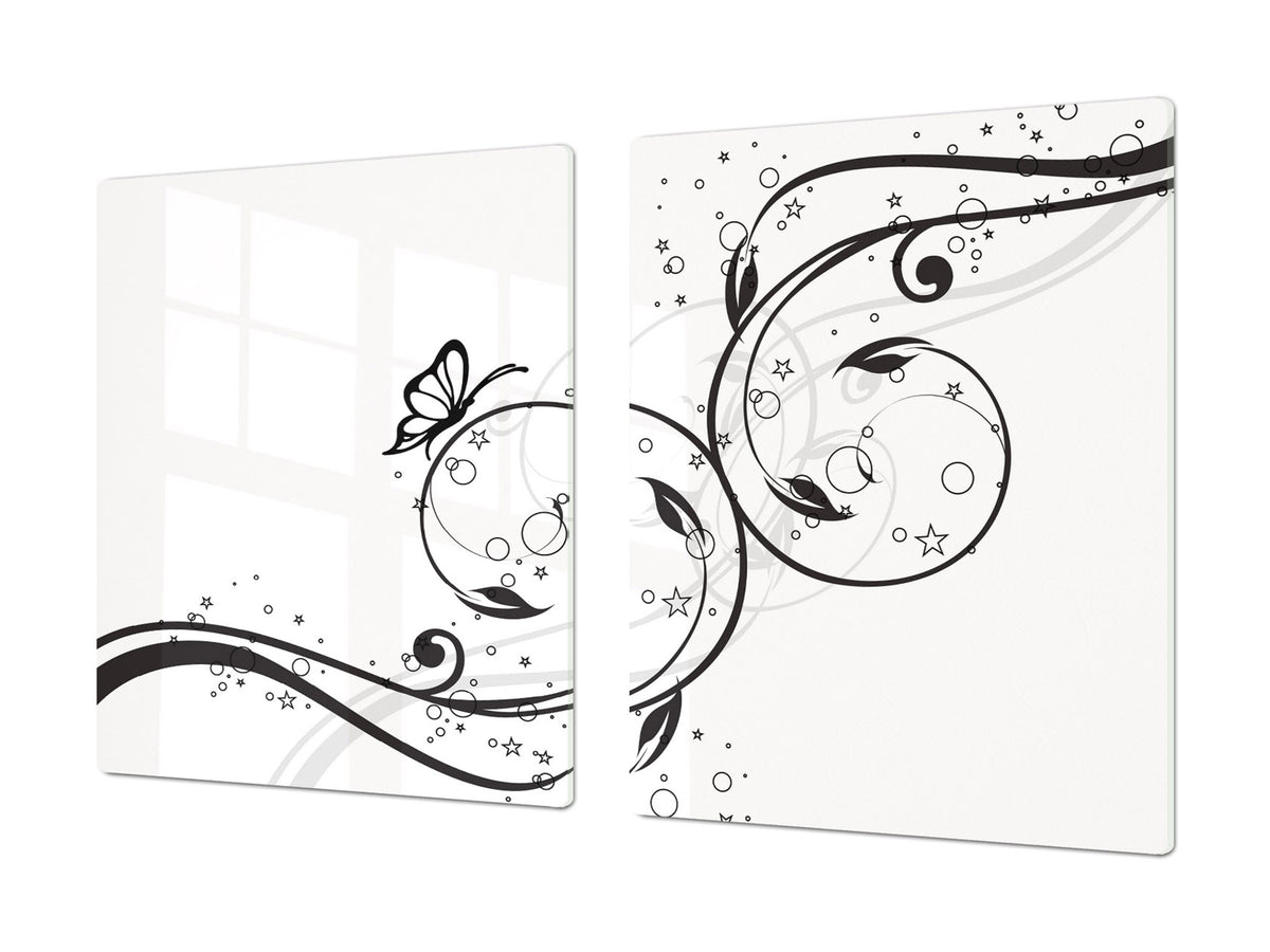 Induction Cooktop Cover – Glass Worktop saver: Fantasy and fairy-tale series DD18 Butterfly