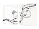 Küchenbrett aus Hartglas und Kochplattenabdeckung: Cubre vitrocerámica para cerámicas de grandes dimensiones o tabla de cortar de cristal templado; Fantasía y Cuento de Hadas DD18:  Butterfly