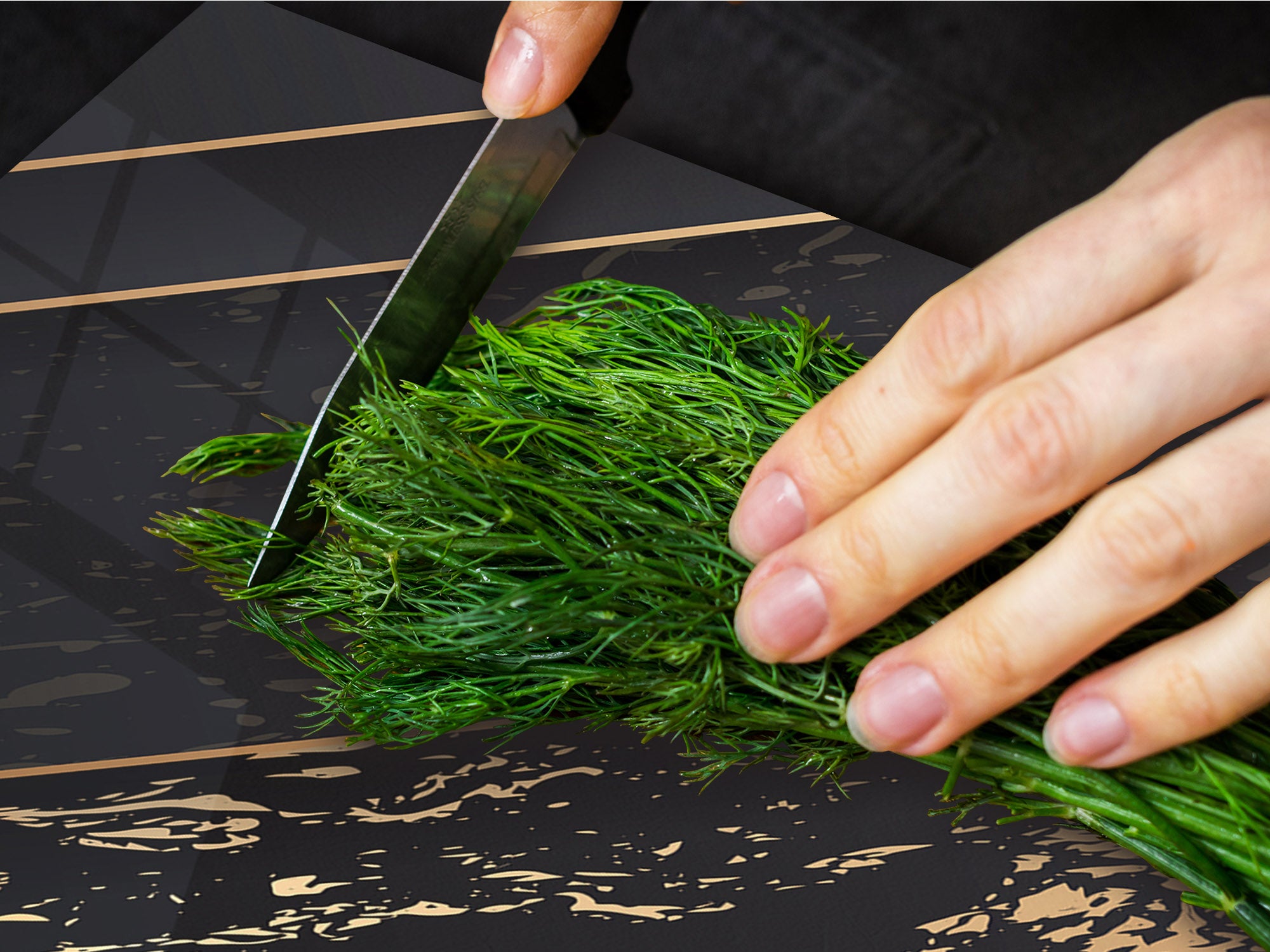 HUGE TEMPERED GLASS COOKTOP COVER – Glass Cutting Board and Worktop Saver – SINGLE: 80 x 52 cm (31,5” x 20,47”); DOUBLE: 40 x 52 cm (15,75” x 20,47”); DD40 Decorative Surfaces Series: Luxury black panels