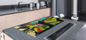 UNIQUE Tempered GLASS Kitchen Board – Abstract Series DD14 Colorful spots 2