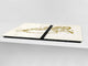 Riesig Schneidbrett aus Hartglas und schützende Arbeitsoberfläche; DD30 Weihnachtsserie: Goldener engel