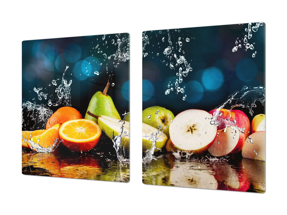 UNIQUE Tempered GLASS Kitchen Board Fruit and Vegetables series DD02 Wet fruit