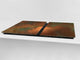BIG KITCHEN BOARD & Induction Cooktop Cover – Glass Pastry Board DD34 Rusted textures Series: Oxidized copper with green accents