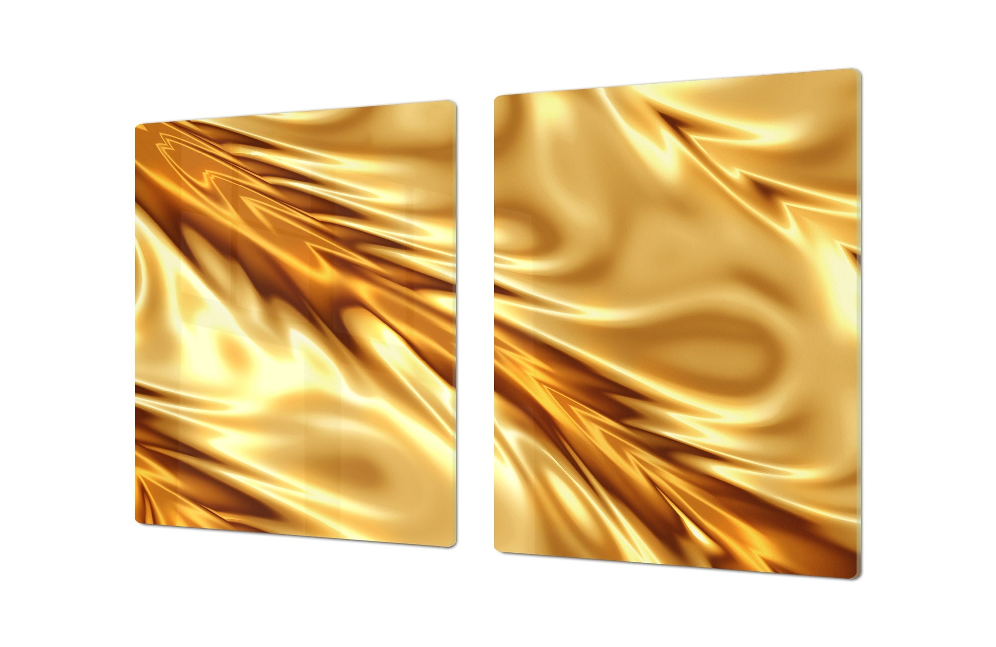 Gigantic Worktop saver and Pastry Board - Tempered GLASS Cutting Board - MEASURES: SINGLE: 80 x 52 cm; DOUBLE: 40 x 52 cm; DD38 Golden Waves Series: Luxury fabric 2