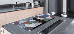 ENORMOUS  Tempered GLASS Chopping Board - Induction Cooktop Cover DD36 Textures and tiles 2 Series: Colourful tiles