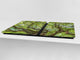Groß Küchenbrett aus Hartglas und Kochplattenabdeckung; Nature series DD08: Tree 1