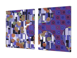 Cubre vitro de cristal templado de Gran Tamaño - Serie abstracta DD14 Círculos De Colores