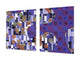 Sehr groß Mehrfunktional Hartglas Gehärtetes; Abstract Series DD14:  Colored circles