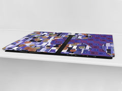UNIQUE Tempered GLASS Kitchen Board – Abstract Series DD14 Colored circles