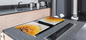 BIG KITCHEN BOARD & Induction Cooktop Cover – Glass Pastry Board - Food series DD16 Pasta 1