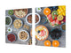 BIG KITCHEN BOARD & Induction Cooktop Cover – Glass Pastry Board - Food series DD16 Healthy porridge