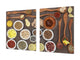 Schneidbrett aus Hartglas und schützende Arbeitsoberfläche – Schneideplatten: Sehr groß Küchenbrett aus Hartglas und Kochplattenabdeckung; spice series DD03B: Indian spices 5