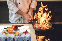 ENORMOUS  Tempered GLASS Chopping Board - Induction Cooktop Cover DD36 Textures and tiles 2 Series: Geometric abstraction