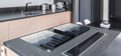 ENORMOUS  Tempered GLASS Chopping Board - Induction Cooktop Cover DD36 Textures and tiles 2 Series: Geometric abstraction