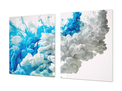 UNIQUE Tempered GLASS Kitchen Board – Abstract Series DD14 A stain of paint