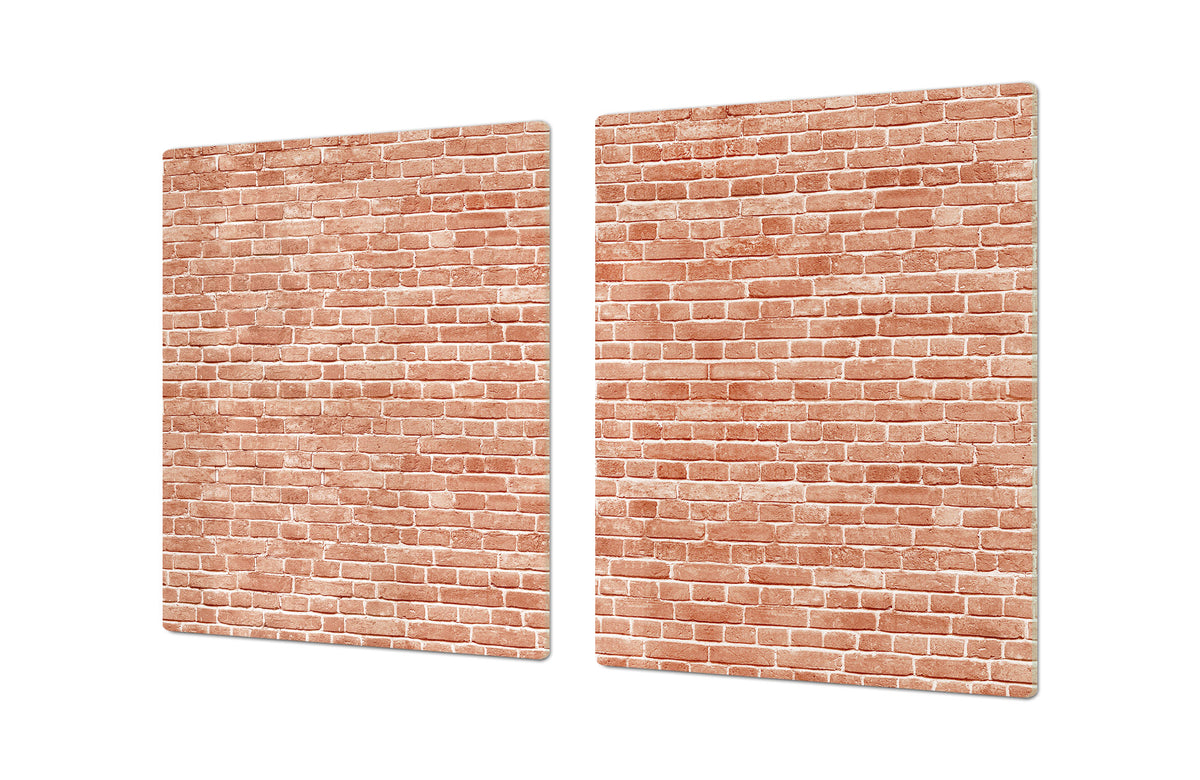 GIGANTIC CUTTING BOARD and Cooktop Cover - Glass Kitchen Board DD35 Textures and tiles 1 Series: Vintage red brick texture