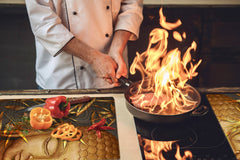 GIGANTE ASSE DA CUCINA e Copri-piano cottura a induzione; Serie di alimenti DD16: Cibo africano