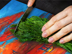 GIGANTIC CUTTING BOARD and Cooktop Cover - Glass Kitchen Board; SINGLE: 80 x 52 cm (31,5” x 20,47”); DOUBLE: 40 x 52 cm (15,75” x 20,47”); DD42 Paintings Series: Fishing boats and sea