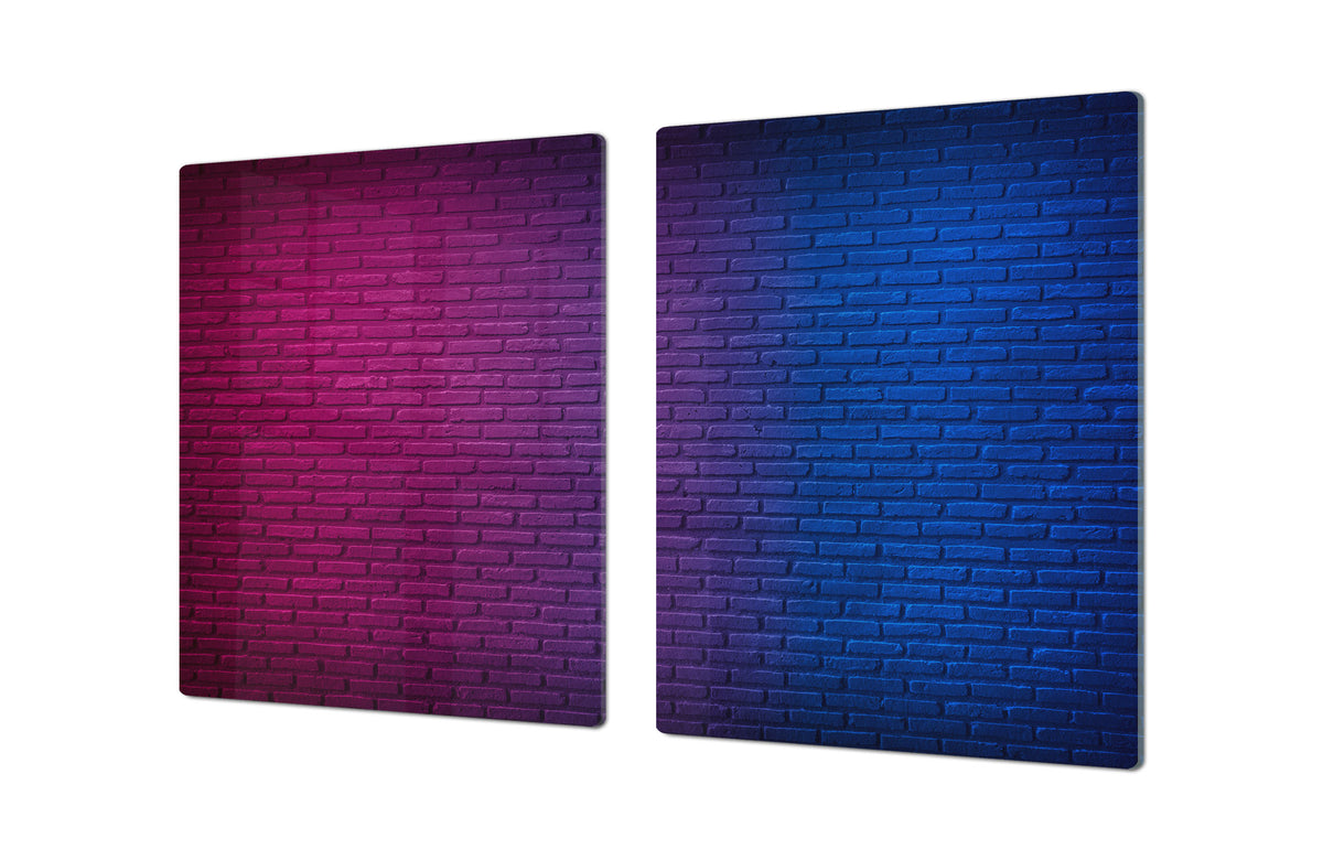 GIGANTIC CUTTING BOARD and Cooktop Cover - Glass Kitchen Board DD35 Textures and tiles 1 Series: Club brick wall