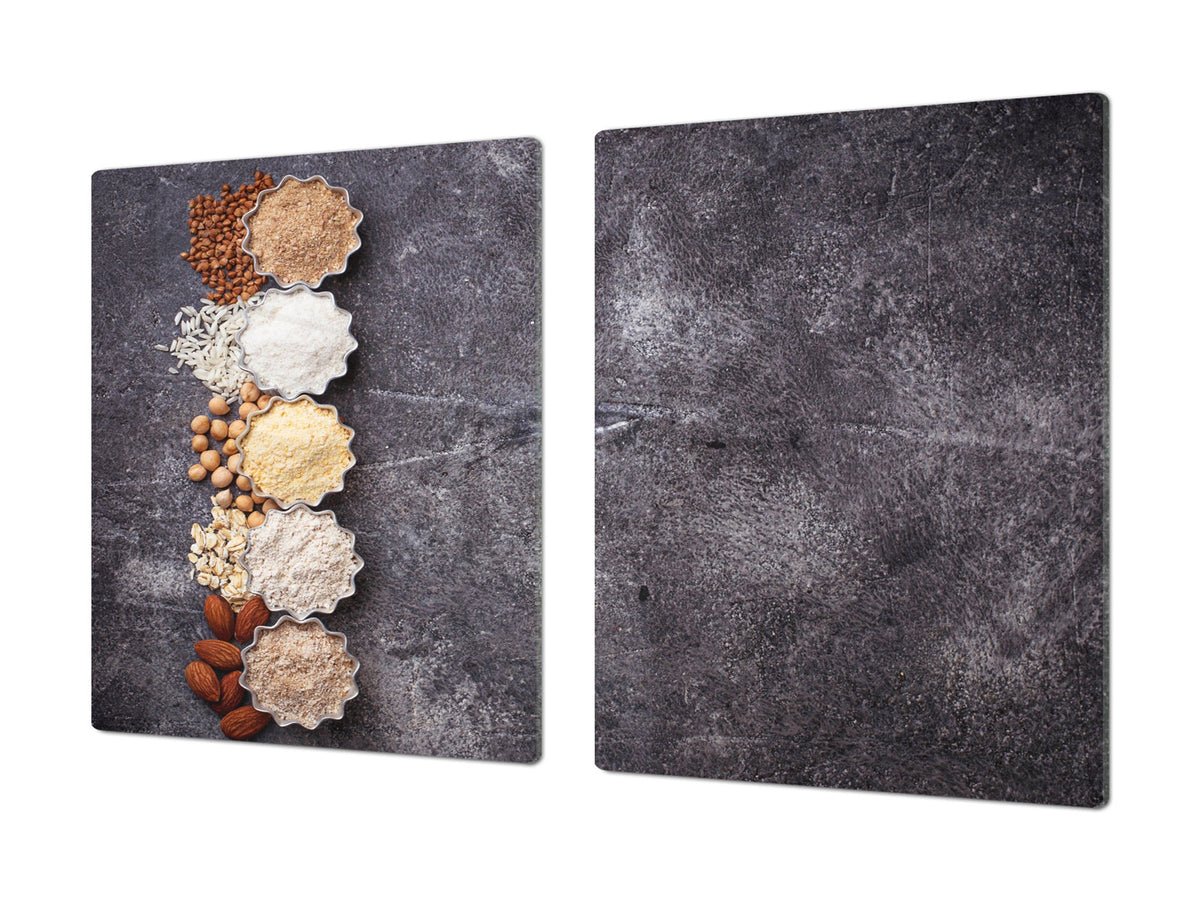 HUGE TEMPERED GLASS CHOPPING BOARD – Bread and flour series DD09 Types of flour