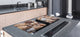 Riesig Mehrfunktional Hartglas Gehärtetes - Abdeckplatte für Induktionskochfeld; Bread and flour series DD09: Fresh bread 4