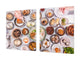 Enorm Küchenbrett aus Hartglas und Induktionskochplattenabdeckung; Food series DD16: Indian feast