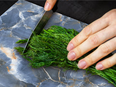 Gigantic Worktop saver and Pastry Board - Tempered GLASS Cutting Board DD21 Marbles 1 Series: Blue marble with light reflections