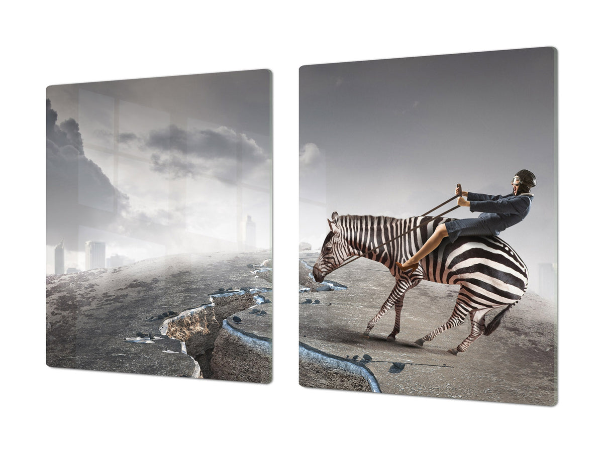 Induction Cooktop Cover – Glass Worktop saver: Fantasy and fairy-tale series DD18 Stop over the precipice 2