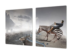 Induction Cooktop Cover – Glass Worktop saver: Fantasy and fairy-tale series DD18 Stop over the precipice 2