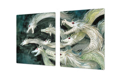 Enorm Küchenbrett aus Hartglas und Induktionskochplattenabdeckung; Food series DD16: African food