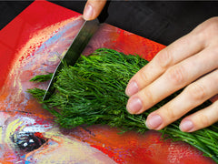 GIGANTIC CUTTING BOARD and Cooktop Cover - Glass Kitchen Board; SINGLE: 80 x 52 cm (31,5” x 20,47”); DOUBLE: 40 x 52 cm (15,75” x 20,47”); DD42 Paintings Series: Pastel cow