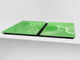 UNIQUE Tempered GLASS Kitchen Board – Abstract Series DD14 Green theme