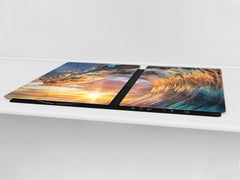 Gigantic KITCHEN BOARD & Induction Cooktop Cover - Water Series DD10 Water wave