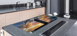 Gigantic KITCHEN BOARD & Induction Cooktop Cover - Water Series DD10 Water wave