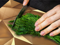 Gigantic Worktop saver and Pastry Board - Tempered GLASS Cutting Board - MEASURES: SINGLE: 80 x 52 cm; DOUBLE: 40 x 52 cm; DD38 Golden Waves Series: Stylish triangles