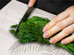 HUGE Cutting Board – Worktop saver and Pastry Board – Glass Kitchen Board DD37 Vintage leaves and patterns Series: Tropical palm leaves