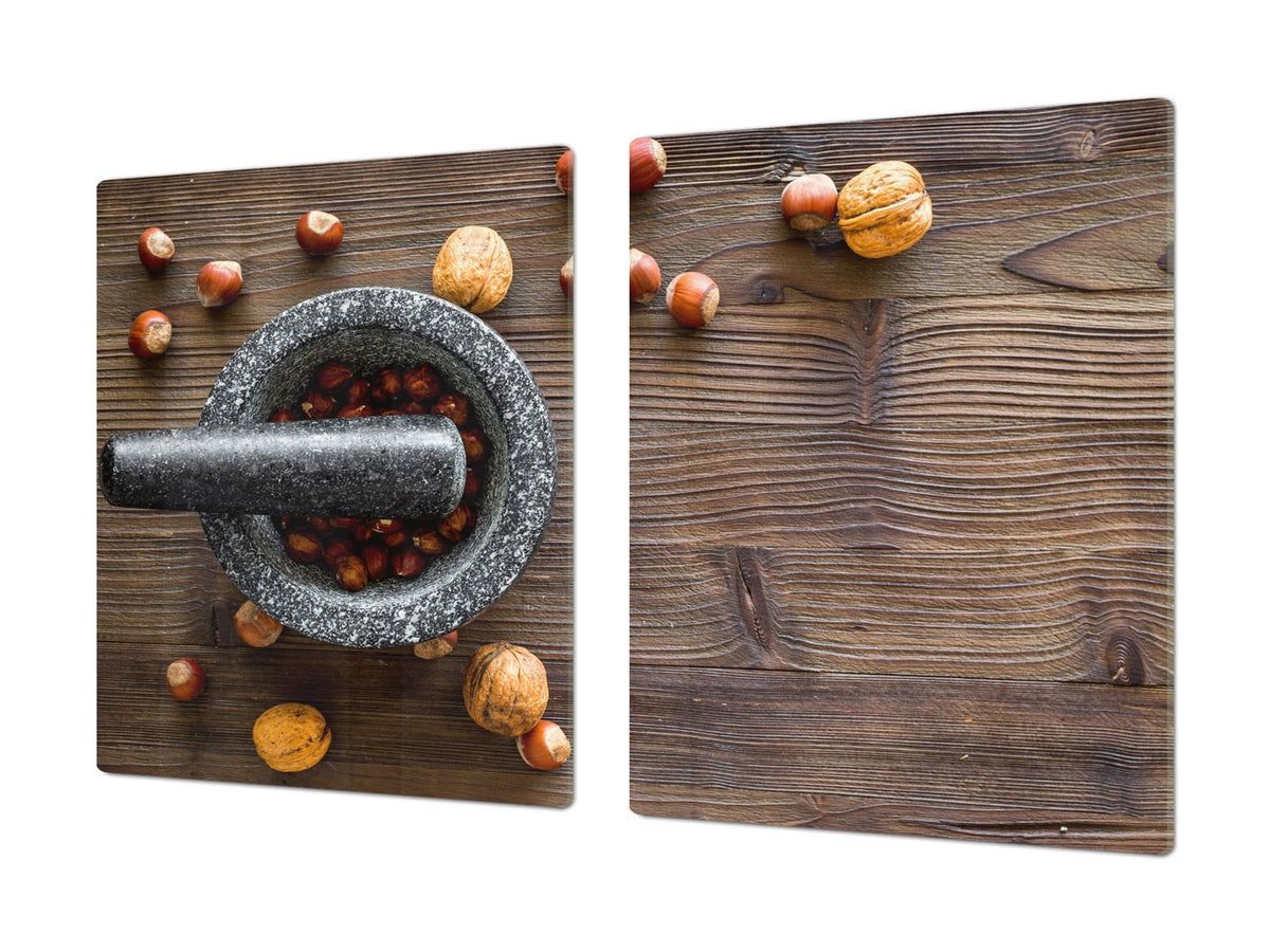 Ensembles de planches à découper TRES GRAND; Série Alimentaire DD16: Noix dans un mortier 1