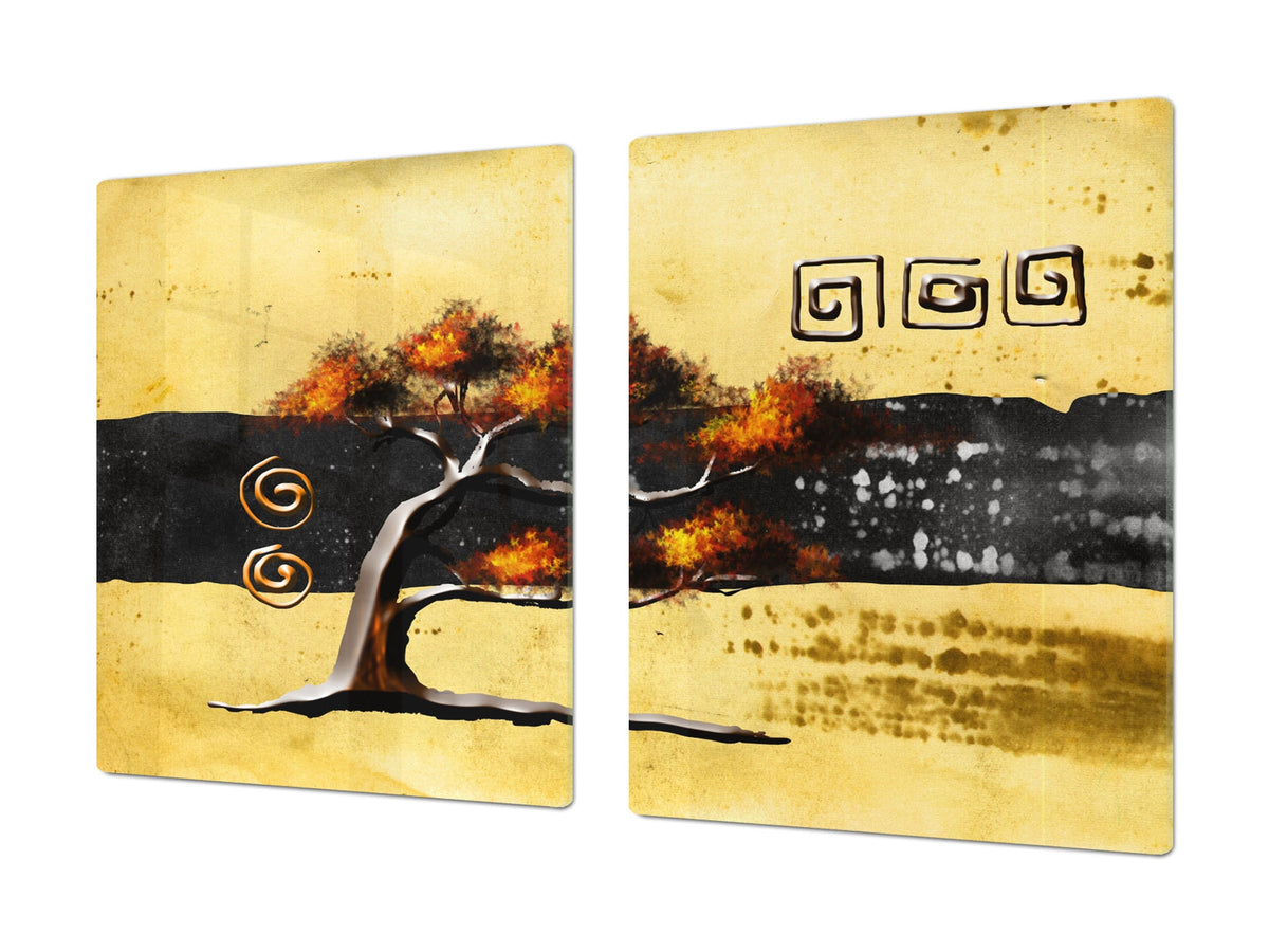 HUGE TEMPERED GLASS COOKTOP COVER - Egyptian Series DD15 Egispki theme 2