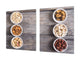 Enorm Küchenbrett aus Hartglas und Induktionskochplattenabdeckung; Food series DD16: Nuts