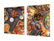 BIG KITCHEN BOARD & Induction Cooktop Cover – Glass Pastry Board - Food series DD16 Seafood 2