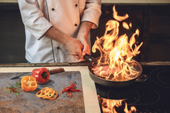 BIG KITCHEN BOARD & Induction Cooktop Cover – Glass Pastry Board DD34 Rusted textures Series: Rusty rock stone