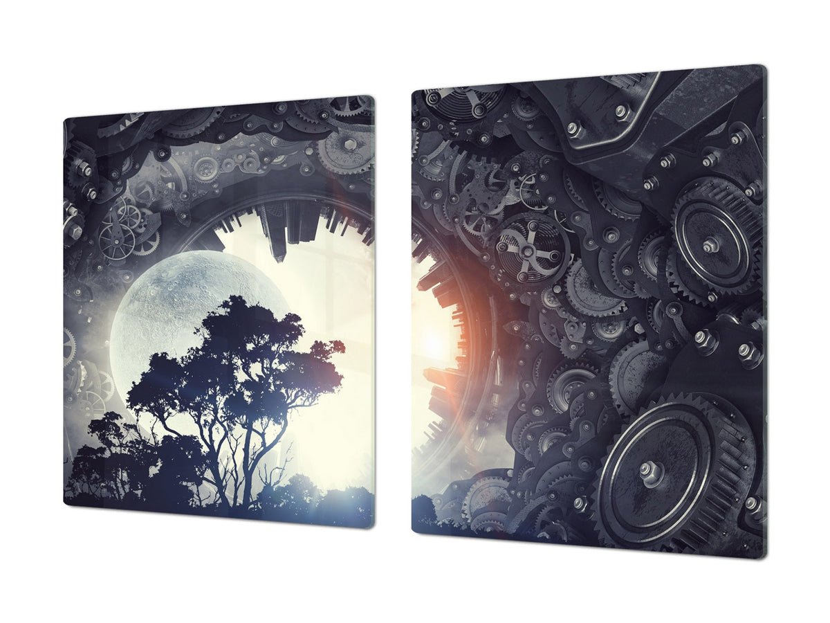 Induction Cooktop Cover – Glass Worktop saver: Fantasy and fairy-tale series DD18 Digital world