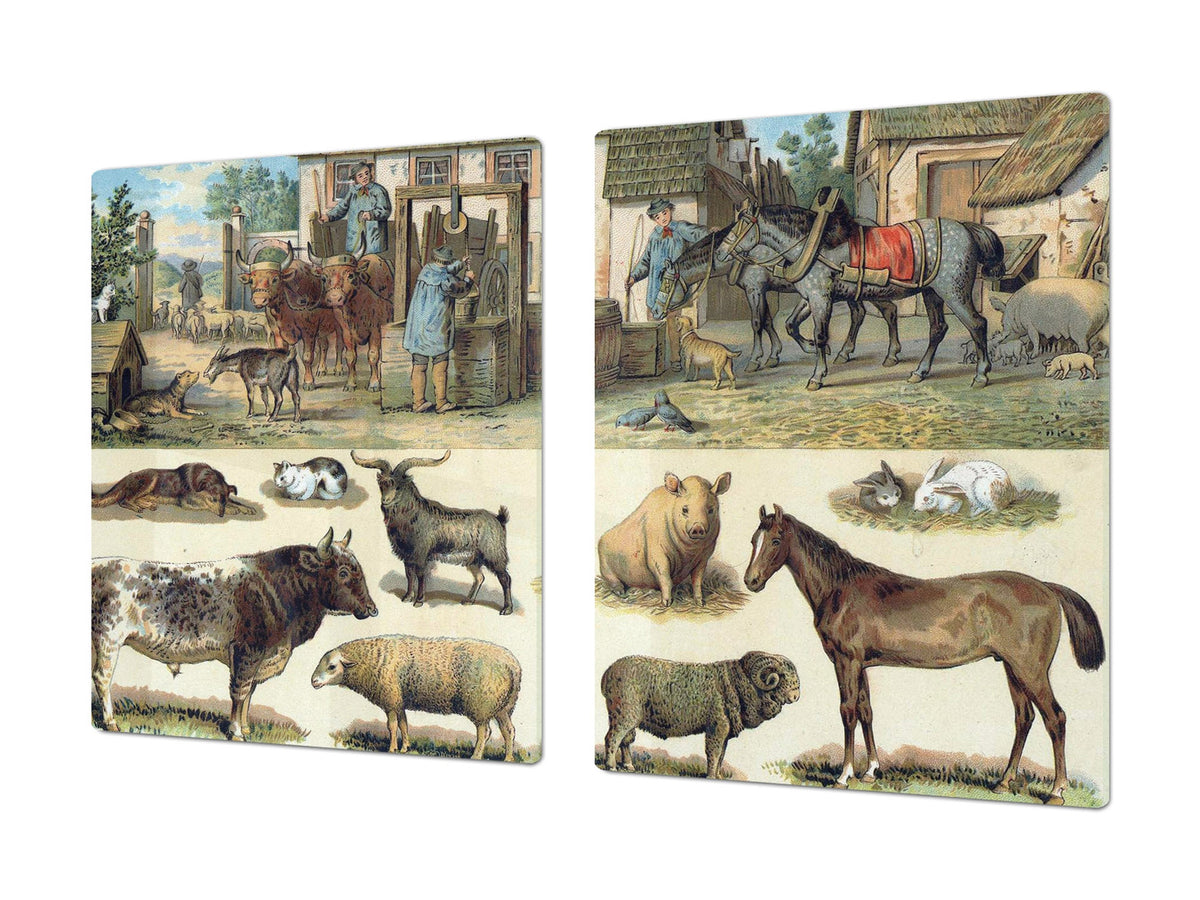 Worktop saver and Pastry Board – Cooktop saver; Series: Outside Series DD19 Rural animals
