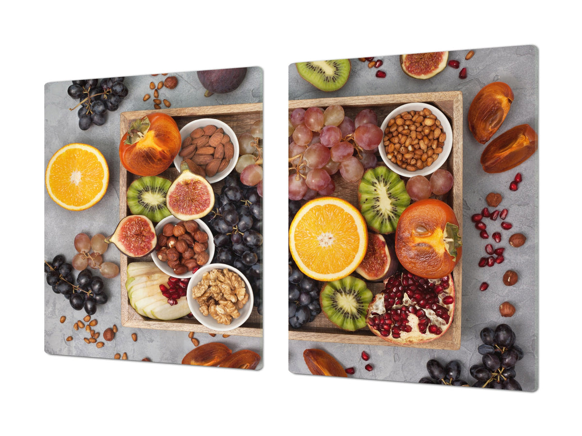 UNIQUE Tempered GLASS Kitchen Board Fruit and Vegetables series DD02 Fruit box