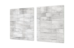 GIGANTIC CUTTING BOARD and Cooktop Cover - Glass Kitchen Board DD35 Textures and tiles 1 Series: Grey irregularity 2