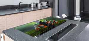 Gigantic Worktop saver and Pastry Board - Tempered GLASS Cutting Board Animals series DD01 A smiling frog 2
