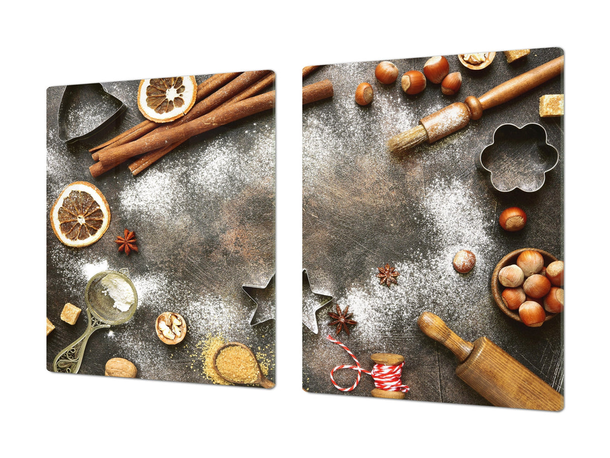 Tempered GLASS Cutting Board - Glass Kitchen Board; Cakes and Sweets Serie DD13 Baking cookies