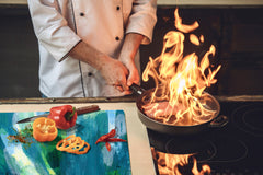 Enorme Cubre vitros de cristal templado - Serie de alimentos DD16 Comida Africa