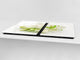 Induction Cooktop Cover – Glass Cutting Board- Flower series DD06B White flowers 1